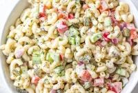 Creamy Macaroni Pasta Salad Recipe for Picnics & Potlucks