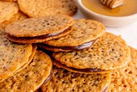 4-Ingredient Lace Cookies Recipe: Crispy Thin Cookie Delight