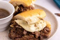 Slow-Cooker French Dip Sandwiches with Savory Au Jus