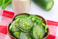 Cucumber and Edamame Salad with Sesame Ginger Dressing