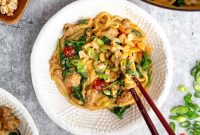 Spicy Peanut Pork Noodles (Gluten-Free, Ready in Minutes)