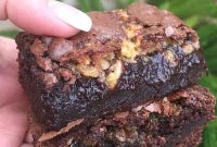 Gooey Krispie Treat–Stuffed Brownies: Chewy Rice Cereal Center