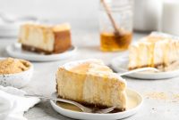 Salted Honey Cheesecake Recipe with Crispy Graham Crust