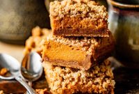 Sweet Potato Pie Bars Recipe with Cinnamon Streusel