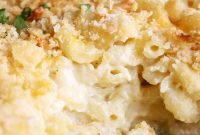 Creamy Baked Three-Cheese Macaroni Casserole