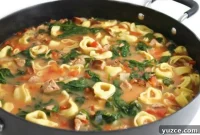 Skinny Cheese Tortellini and Sausage Soup Recipe You’ll Love