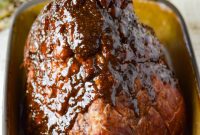 Brown Sugar and Whole Grain Mustard Glazed Baked Ham