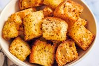 Crispy Air Fryer Crouton Recipe for Salad and Soup