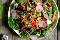Crisp Spinach and Beetroot Salad with Tangy Citrus Dressing