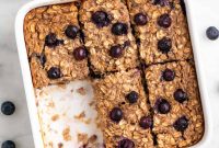 Vegan Baked Oatmeal Recipe with Fruit and Nuts