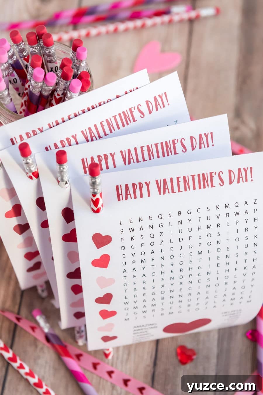 Printable Valentine Gifts for Teachers: 20+ Free DIY Ideas 4 finished word search valentines