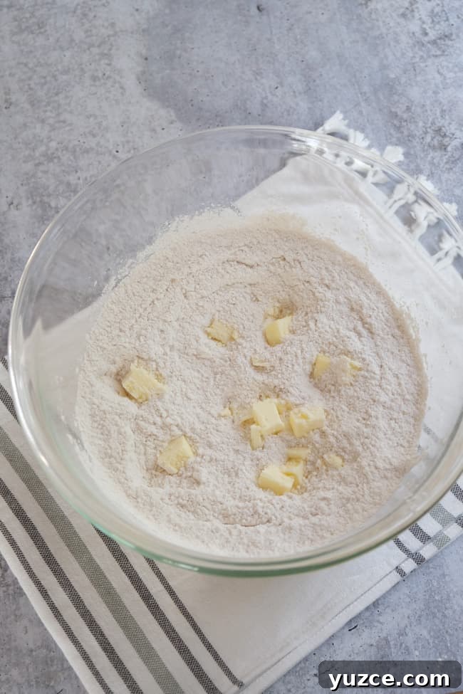 German Apfelkuchen: Classic Apple Custard Cake Recipe 9 add cold butter