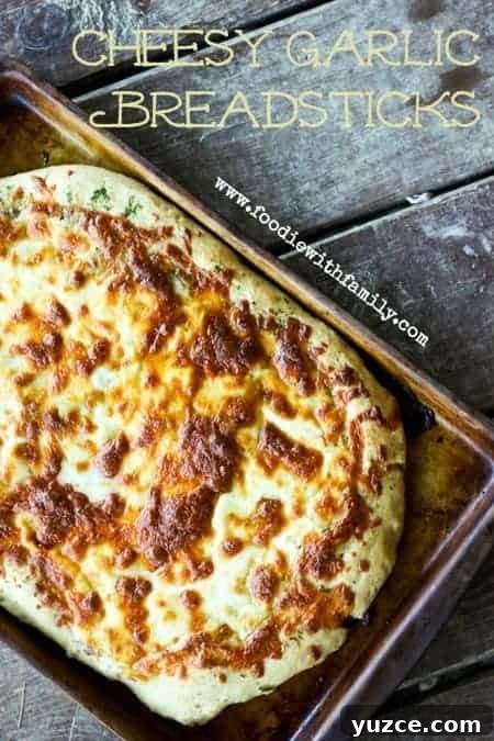 Garlic Cheese Breadsticks: Crispy, Gooey Oven Recipe 2 Cheesy Garlic Breadsticks from www.foodiewithfamily.com