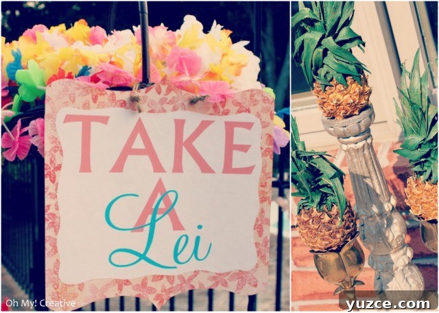 Underwater Adventure Party Ideas for Kids and Adults 11 Vintage Luau Party Decorations | OHMY-CREATIVE.COM