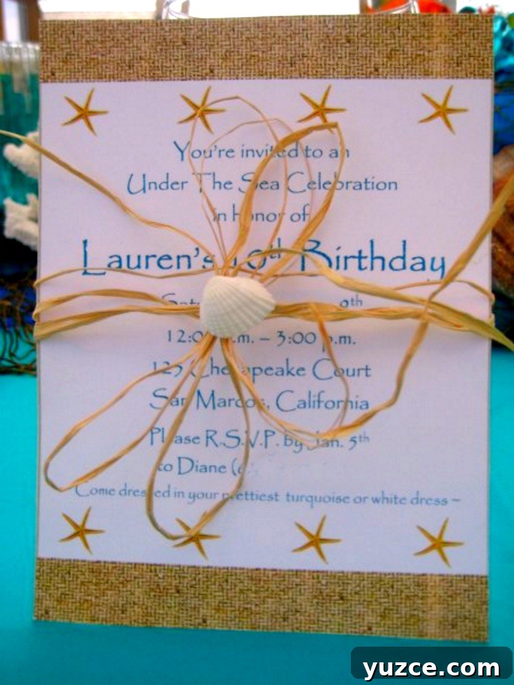Underwater Adventure Party Ideas for Kids and Adults 4 Create a splash with this Under The Sea Party Birthday Party! Including Fish bowl centerpieces, starfish cupcakes, table styling, cake and Under the Sea Party Invitations! A great Under the Sea Birthday Party Ideas for kids and teens!
