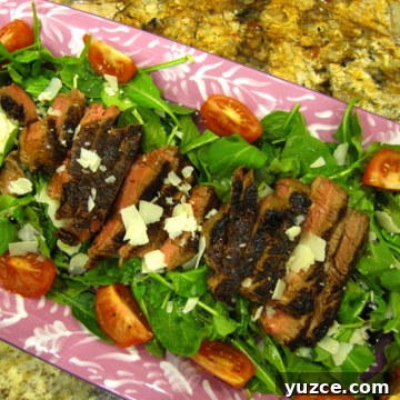 Spring on Your Dinner Table: Quick Grilled Steak with Arugula Salad 2 steak and arugula salad