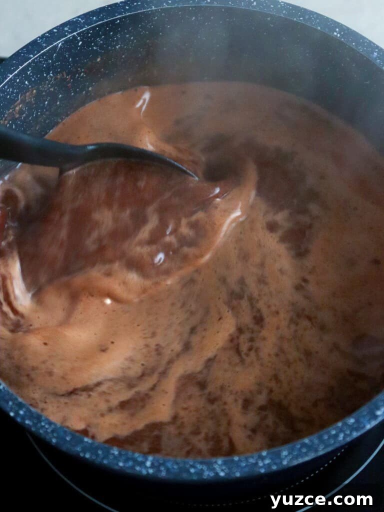 Puto Maya and Sikwate: Cebu's Sticky Rice Cake with Chocolate Tea 4 making sikwate in a pot