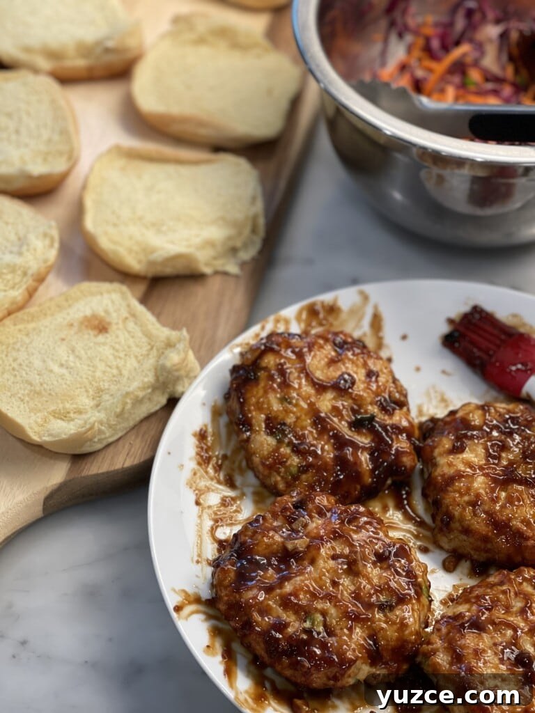 air fried chicken burgers