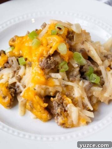 Crockpot Hamburger Hashbrown Casserole