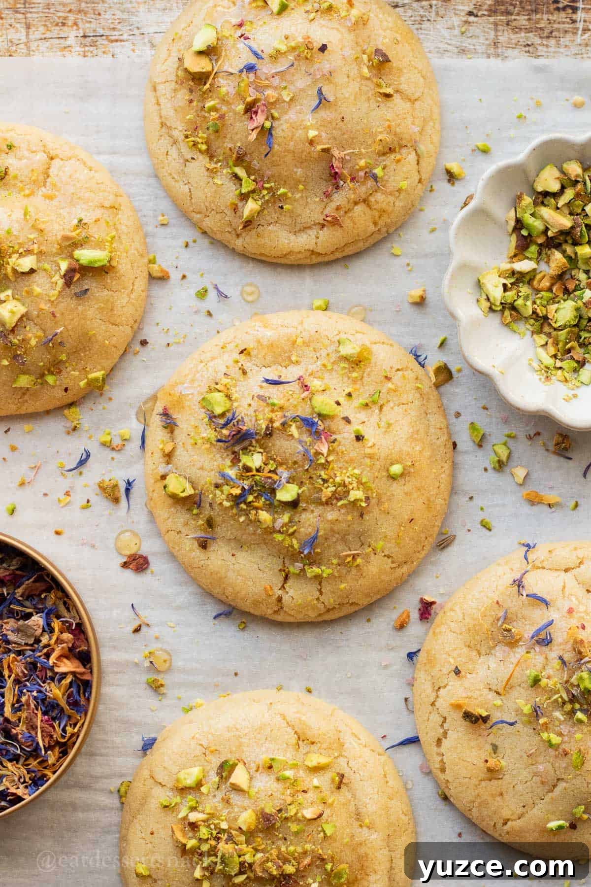 Baklava Cookie Recipe: Crispy Phyllo Pastry with Honey-Nut Filling 2 Baked baklava cookies on parchment paper.