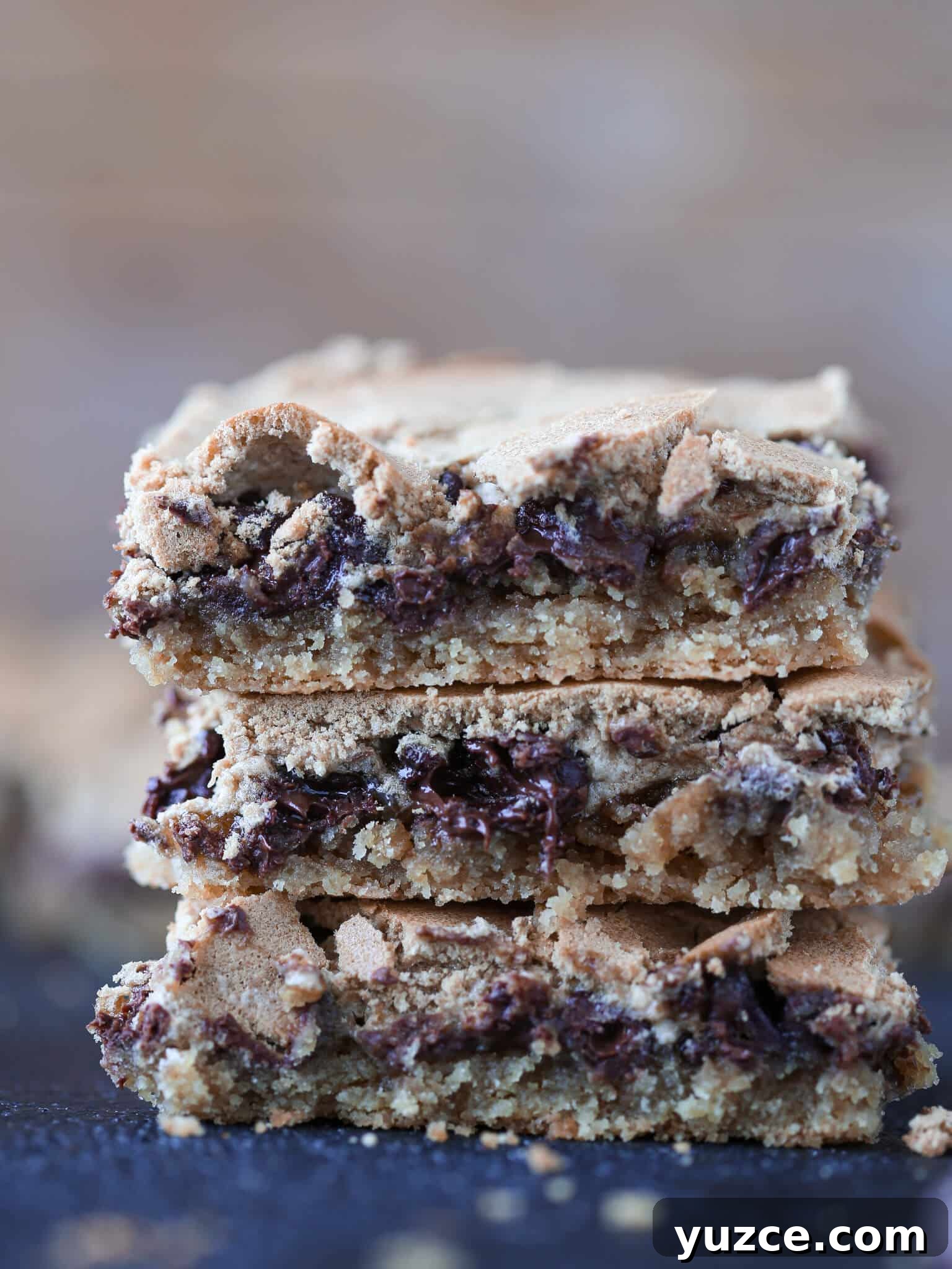Chocolate Halfway Bars Recipe: Layered No-Bake Chocolate Treats 2 Chocolate Halfway Bars stacked