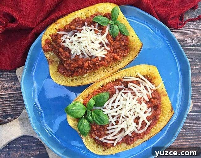Cheesy Stuffed Spaghetti Squash Recipe with Italian Sausage 19 Stuffed Spaghetti Squash Boats