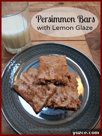 Persimmon Bars with Tangy Lemon Glaze Recipe 3 Persimmon Bars with Lemon Glaze | A Reinvented Mom