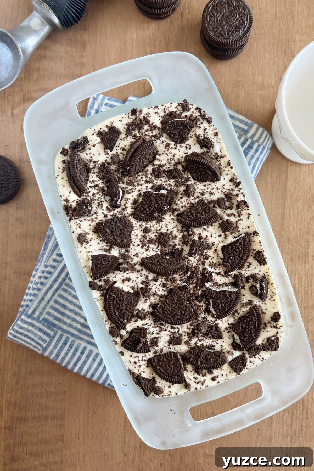 3-Ingredient Oreo Ice Cream Recipe You Can Make Tonight 2 3 ingredient oreo ice cream with oreo cookies on top