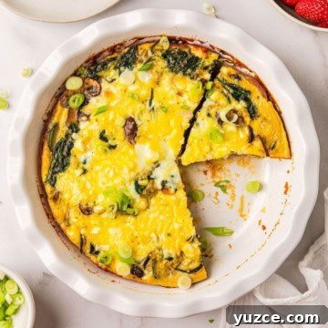 healthy spinach mushroom & feta quiche with sweet potato crust