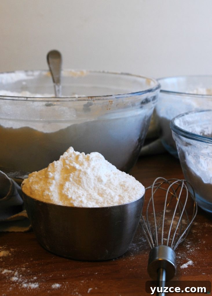 3-Ingredient Gluten-Free Flour Blend for Baking 4 The BEST Homemade Gluten-free Flour Mix (Gluten, dairy, egg, soy, peanut and tree nut free; top 8 free; vegan) Recipe by AllergyAwesomeness.com