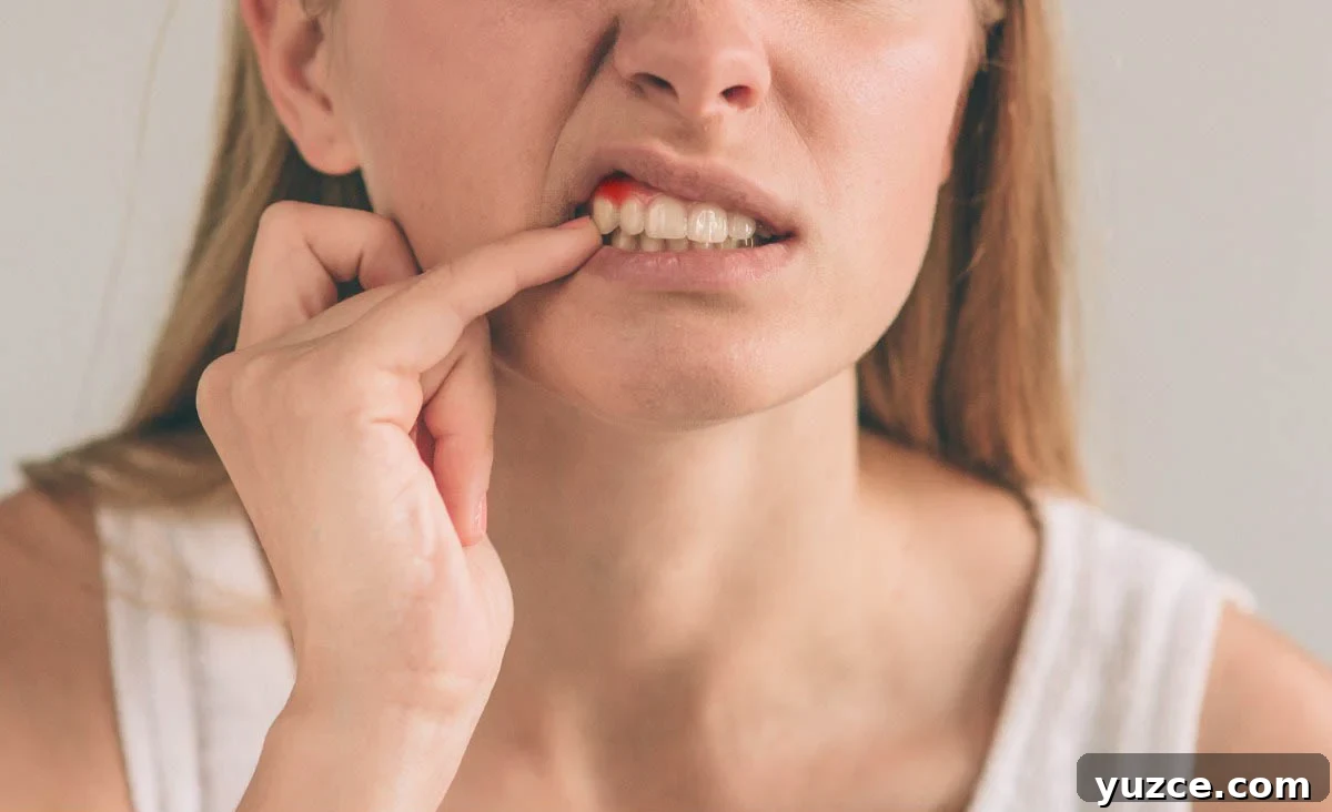 DIY Essential Oil Blend for Toothache Relief and Pain Care 3 Gum and toothache image.