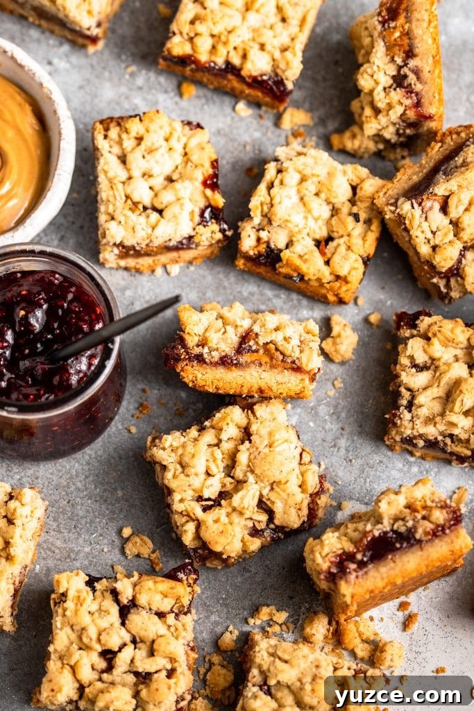 PB&J Shortbread Bars — Peanut Butter and Jelly Cookie Squares 2 PB&J Shortbread Bars
