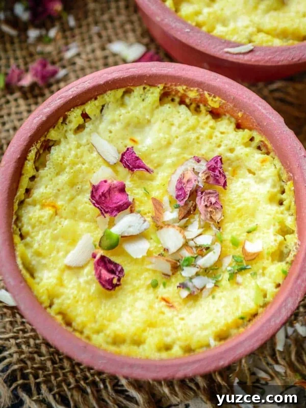 Phirni (Firni, Indian Rice Pudding) is a traditional Indian dessert made using milk and rice.