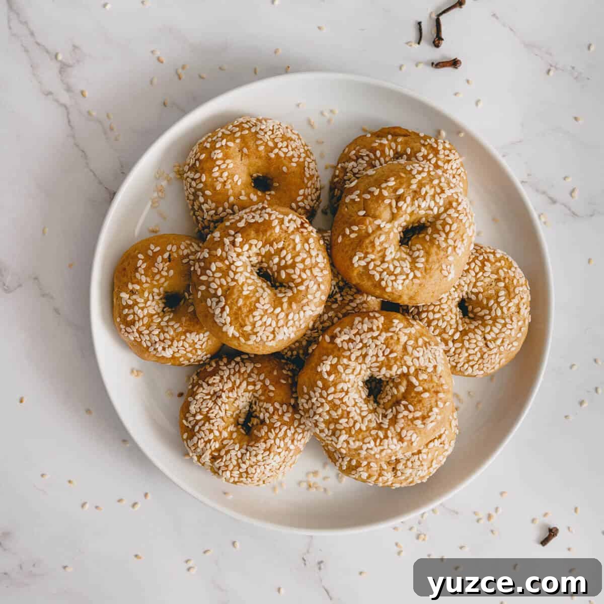 a plate of Greek olive oil cookies.