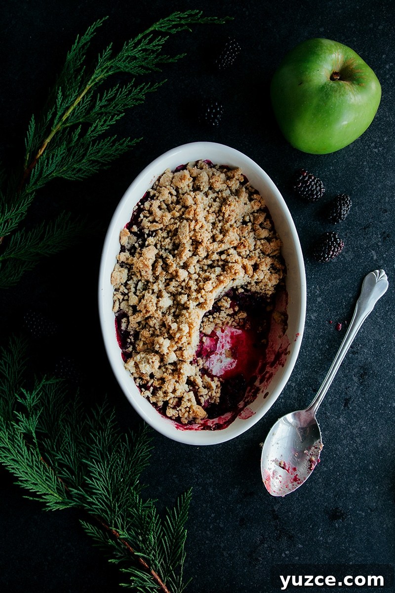 Grain-Free Gingerbread Crumble with Blackberry and Apple 2 Blackberry, Apple & Gingerbread Crumble (Vegan + Paleo)