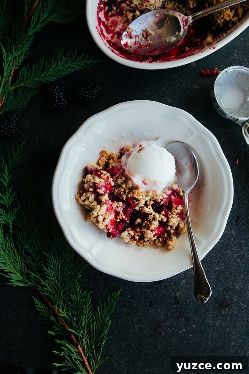 Grain-Free Gingerbread Crumble with Blackberry and Apple 4 Blackberry, Apple & Gingerbread Crumble (Vegan + Paleo)