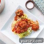 Baked Italian Meatballs with Zoodles