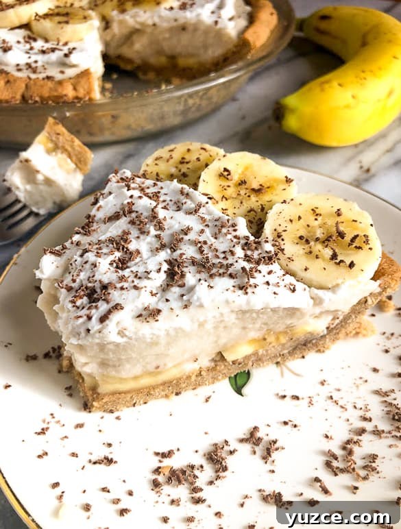 Gluten-Free Paleo Banana Cream Pie Recipe — Light & Luscious 3 caramelized bananas on healthy banana cream pie