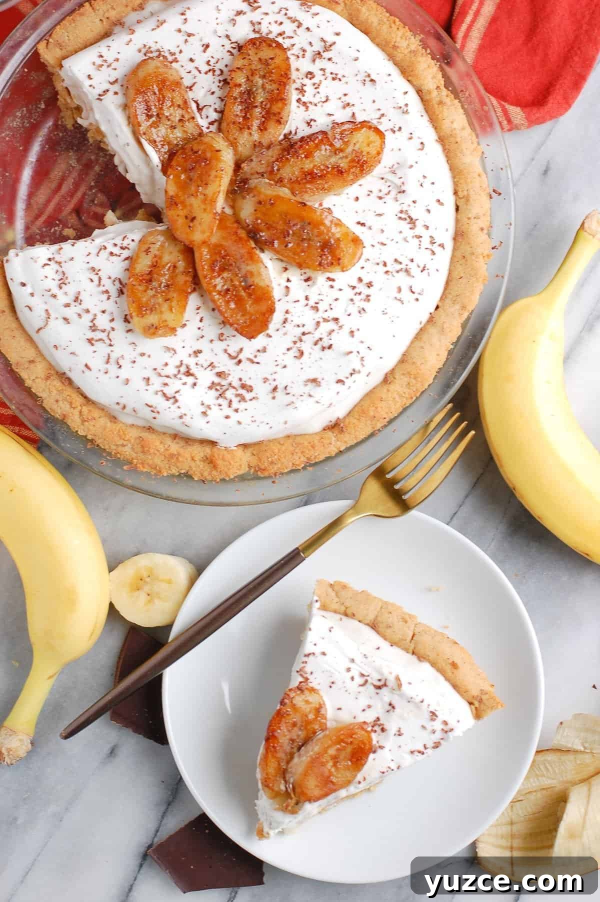 Gluten-Free Paleo Banana Cream Pie Recipe — Light & Luscious 5 healthy banana cream pie in a dish