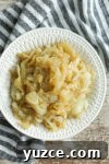 a bowl of caramelized onions