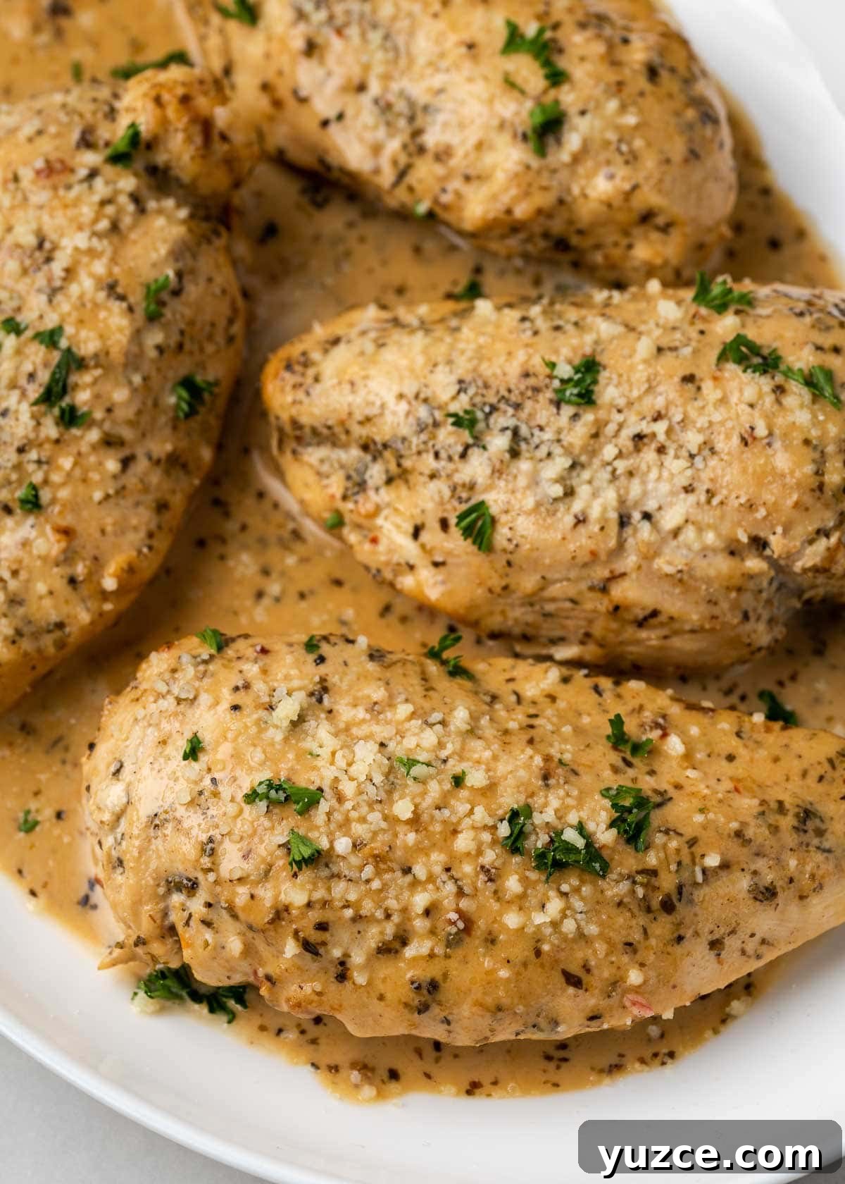 Juicy Instant Pot Chicken Breasts in 15 Minutes 15 chicken breast on plate
