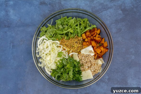 Farro Salad with Fennel and Roasted Butternut Squash Bowl 5 img 22734 4