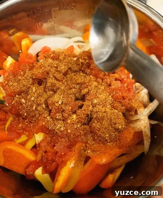 add seasoning chicken fajitas in instant pot