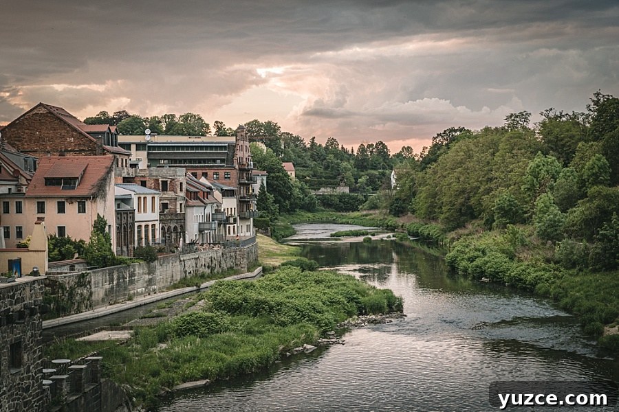 Sunset in Görlitz (View from Zgorzelec, Poland)