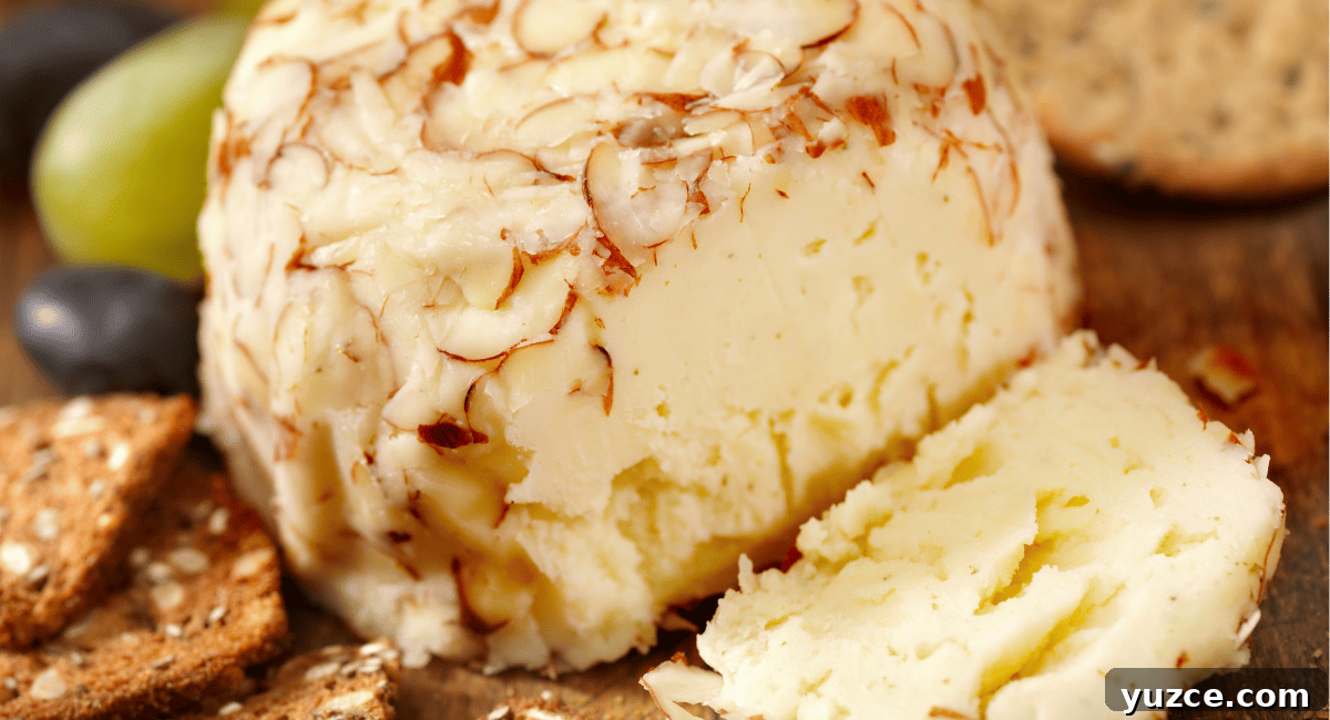 Top Feta Cheese Alternatives: 10 Tasty Substitutes for Recipes 11 Overhead image of almond cheese.