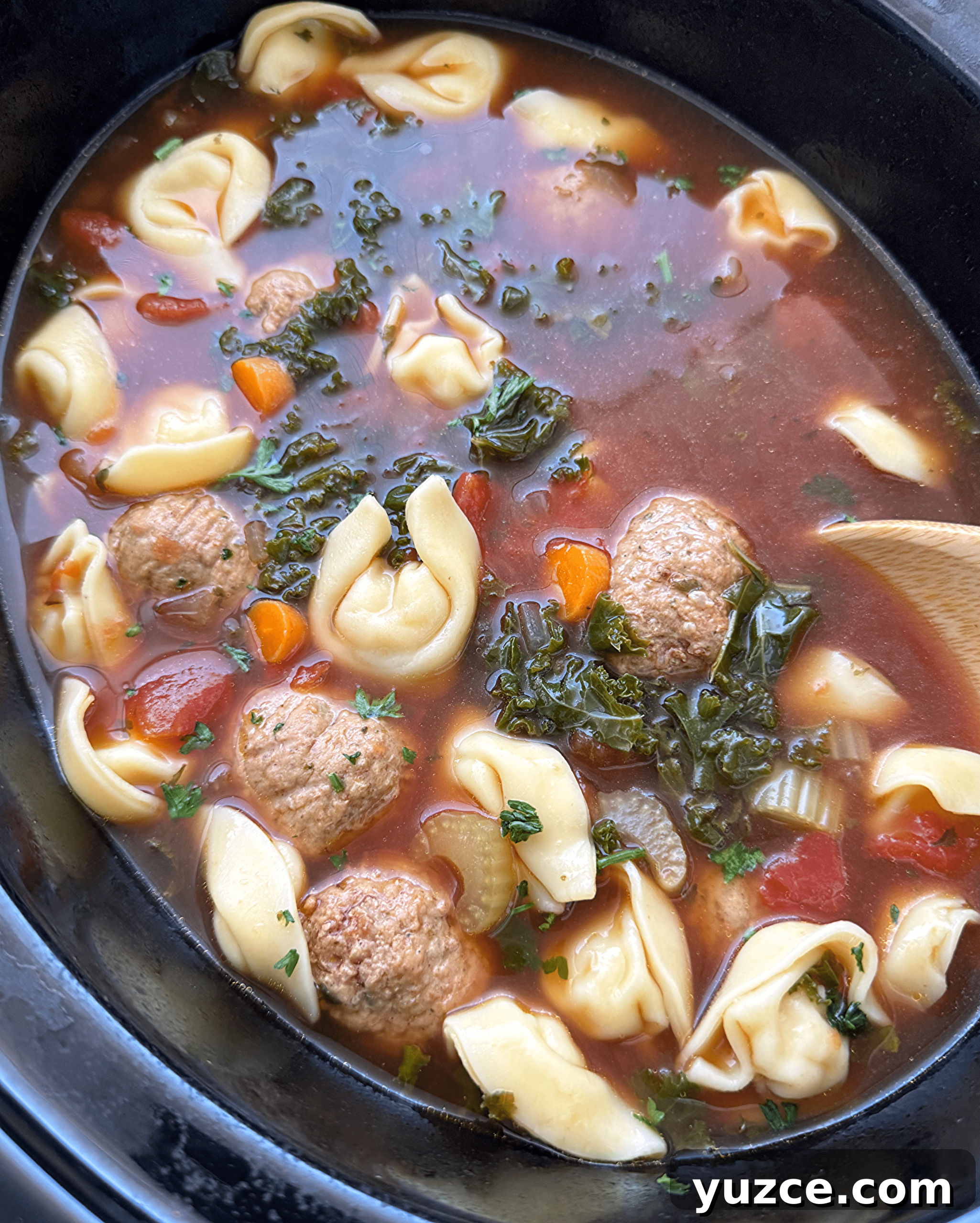 Slow Cooker Italian Meatball Tortellini Soup Recipe 2 img 26552 1 scaled