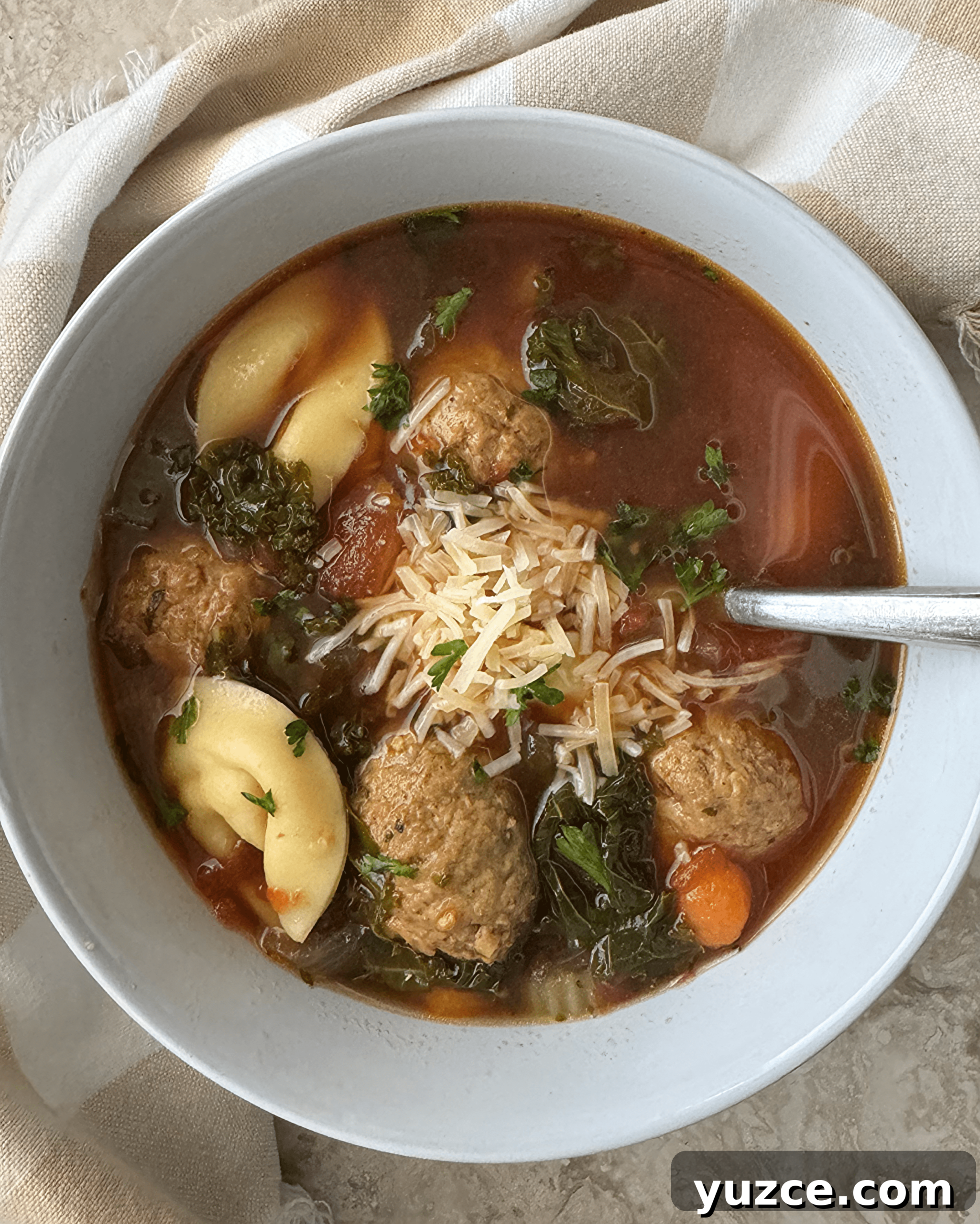 Slow Cooker Italian Meatball Tortellini Soup Recipe 6 img 26552 5 scaled