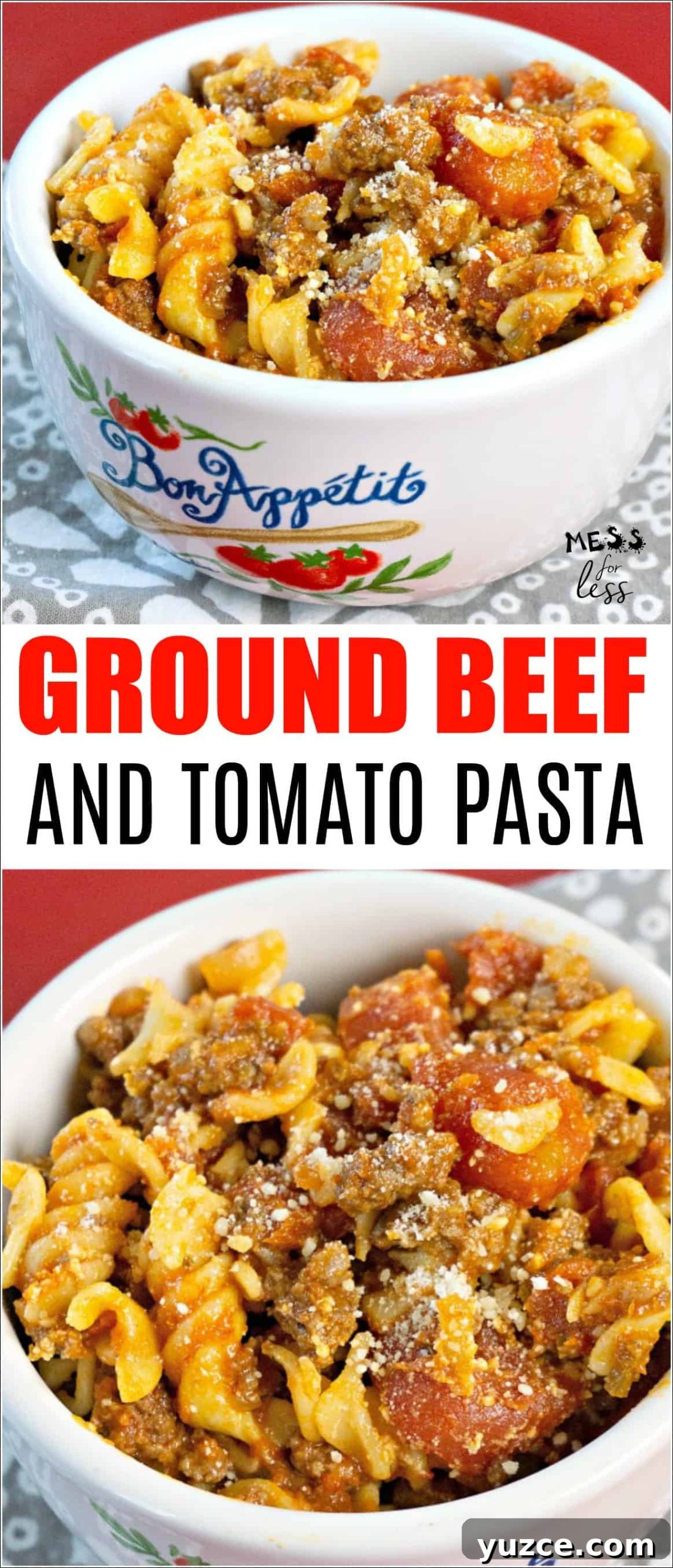This Beef and Tomato Pasta needs only 4 ingredients and 30 minutes to make. Talk about easy! It is a delicious dinner option that the whole family will love.