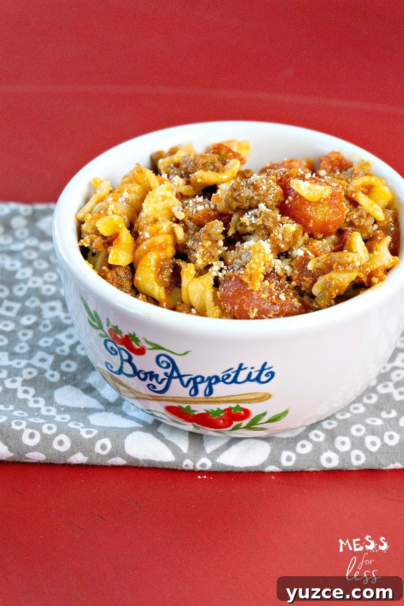 beef and tomato pasta