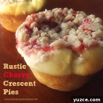 Rustic Cherry Streusel Crescent Pies